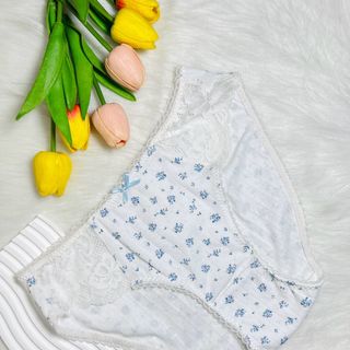 [COTTON] Quần Lót Cotton NỮ hoa nhí phối ren - kiểu dáng trẻ trung