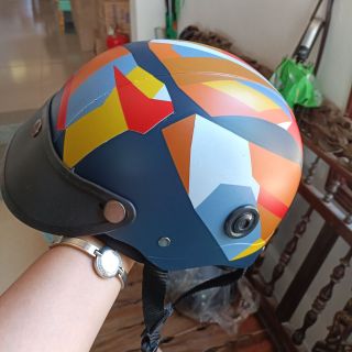 Nón/Mũ Bảo Hiểm Thời Trang Đa Sắc - Mô phỏng Họa Tiết Áo Thầy Thích Minh Tuệ - CTB792