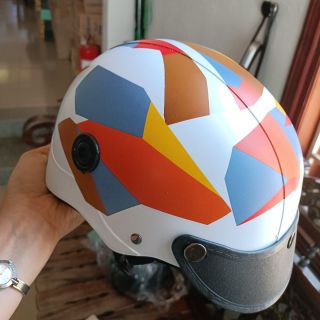 Nón/Mũ Bảo Hiểm Thời Trang Đa Sắc - Mô phỏng Họa Tiết Áo Thầy Thích Minh Tuệ - CTB792