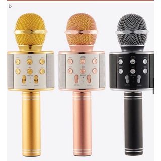 Micro Không Dây BLUETOOTH [ BẢO HÀNH 1 THÁNG] Tiện Dụng Chất Lượng Cao WS-858 ĐA NĂNG 6 TRONG 1 HÁT KARAOKE,