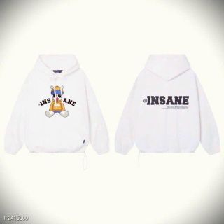 Áo hoodie in nổi chữ INSANE mới về nón rộng 2 lớp, form rộng 75kg, vải dày mịn, chống nắng tốt. Nách rộng tay phòng.dây rút lai