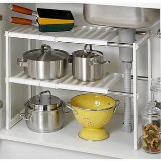 Kệ gầm bếp 2 tầng đa năng tiện dụng tiết kiệm không gian nhà bếp, kệ để nồi niêu xong chảo - CTB793