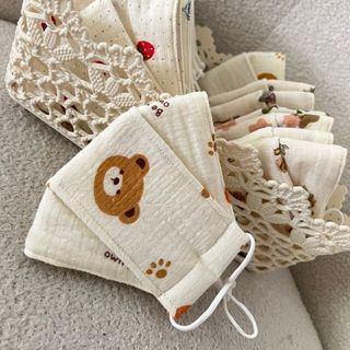 [XÔ MUSLIN] Khẩu trang vải xô Muslin hoạ tiết hoa - [100% HANDMADE] - Mask 3 lớp chống tia UV - chống bụi