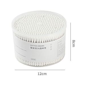 Hộp 500 que tăm bông ngoáy tai thân gỗ tre 2 đầu tròn xoắn thân thiện với môi trường, tăm ngoáy tai tiệt trùng - CTB791