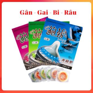 Bao cao su Runbo Gân Gai + Râu, Hộp 1 chiếc BCS cao cấp giá sỉ