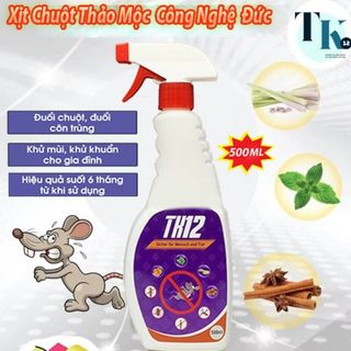 Dung Dịch Xịt Đuổi Chuột TK12 500ML Công Nghệ Đức Hương Quế Nguồn Gốc Thảo Mộc, An toàn Xua Đuổi Chuột, Gián