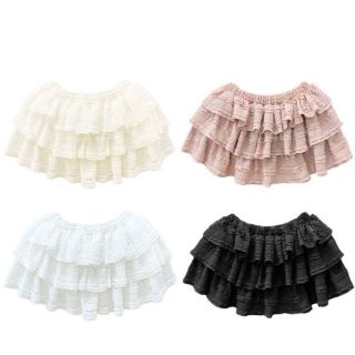 CHÂN VÁY XÒE trơn 3 tầng Chiều dài 32cm Thun Ren,có quần lót .