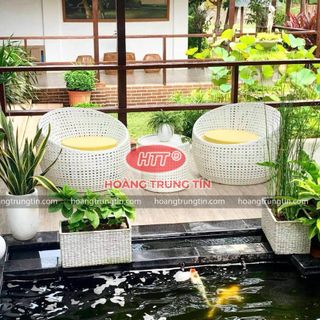 Sofa trứng màu trắng ghế mây tròn ghế trứng tròn ghế trứng nhựa giả mây màu trắng