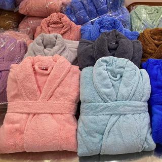 Áo Choàng Tắm Cao Cấp Hanoitex 100% Cotton Thêu Logo Theo Yêu Cầu