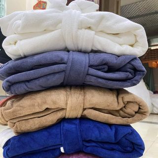 Áo Choàng Tắm Cao Cấp Hanoitex 100% Cotton Thêu Logo Theo Yêu Cầu