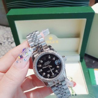 ĐỒNG HỒ NAM NỮ CAO CẤP RÔ LE DÂY THÉP MẶT KÍNH SAPHIRE VIỀN ĐÁ 1