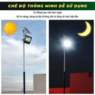Đèn Pha Năng Lượng Mặt Trời Đặng Nguyễn 500W-Cảm biến ngày/đêm độ bền cực cao - Bảo hành 2 năm