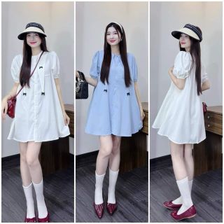 ĐẦM BABYDOLL PHỐI CỔ TÀ NHỌN freesize Dưới 58kg Chất Đũi xốp