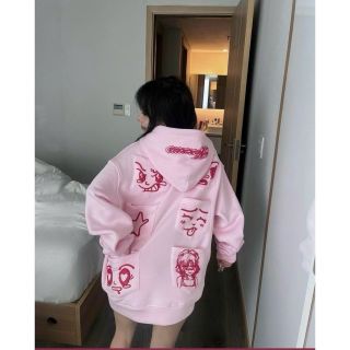áo khoác chất thun nỉ dày mịn,nón rộng 2 lớp lgo lo go in rõ đẹp freesize form dưới 70kg.
