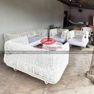 Sofa nhựa giả mây ngoài trời giá rẻ sofa mây nhựa