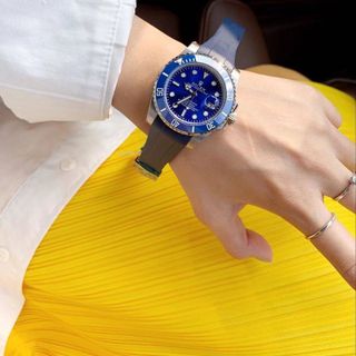 SALE ĐỒNG HỒ NAM NỮ CAO CẤP RÔ LE MÁY CƠ DÂY CAO SU 4