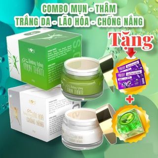 Combo Kem Face Giảm Mụn + Kem Face Dưỡng Trắng SON Cosmetic Nguyễn Tiên