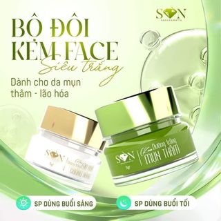 Combo Kem Face Giảm Mụn + Kem Face Dưỡng Trắng SON Cosmetic Nguyễn Tiên