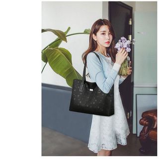 Túi xách nữ kẹp vai, đẹp du lịch công sở cho phụ nữ vải dù cao cấp màu đen sang trọng,khóa kéo nhiều ngăn TX13