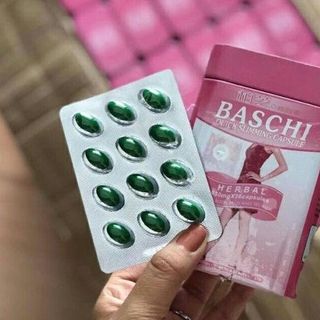 💦 Viên uống giảm cân Bas.chi hồng hộp sắt 36v