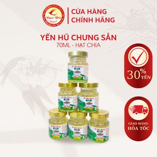 Lốc 6 Yến hũ Ngọc Yến chưng sẵn vị Hạt Chia (30% yến tươi/hũ 70ml) - 100% Nha Trang Khánh Hòa giá sỉ