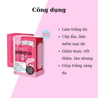 Xà phòng Alpha Arbutin Soap 3 Plus Mới Giúp Trắng Sáng Làn Da 80g Thái Lan