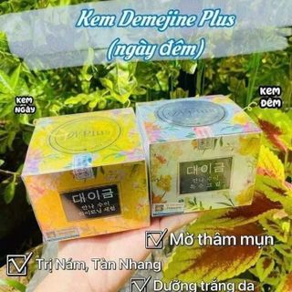 Bộ Kem Face Demejine PLUS Hàn Quốc - Ngày và Đêm - dưỡng trắng da,hết mụn nám tàn nhang