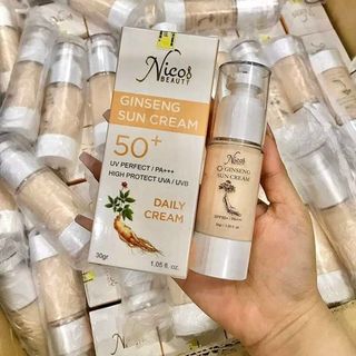 Kem Chống Nắng Vật Lý Rể Sâm Nicos Ginseng Sun Cream SPF50+ giá sỉ