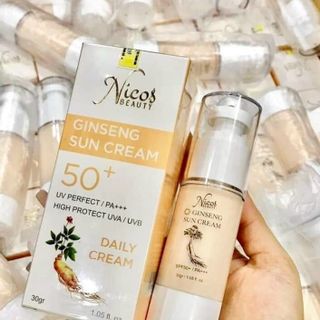 Kem Chống Nắng Vật Lý Rể Sâm Nicos Ginseng Sun Cream SPF50+