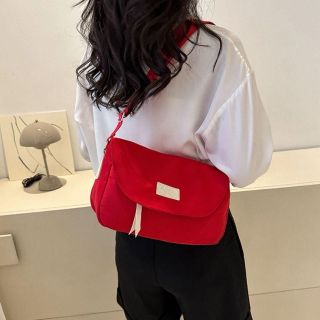 UUMIR Túi đeo vai đơn, Túi đeo chéo màu trơn Nylon, Túi xách Hobo đơn giản thời trang Y2k dành cho nữ(01)