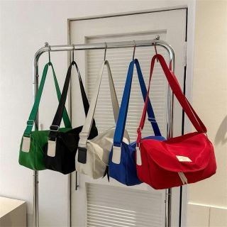 UUMIR Túi đeo vai đơn, Túi đeo chéo màu trơn Nylon, Túi xách Hobo đơn giản thời trang Y2k dành cho nữ(01)