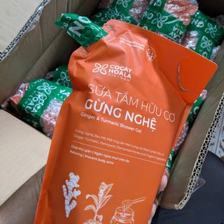 AnhLa Store cần tuyển khách sỉ, đại lý hợp tác bán Túi Sữa Tắm Gừng Nghệ Hữu Cơ 1 Lít Hãng Cỏ Cây Hoa Lá