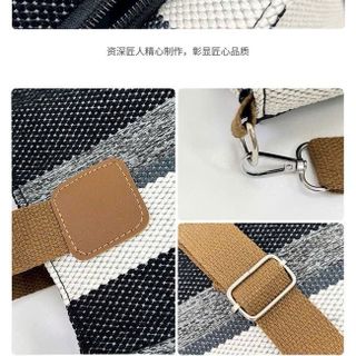 BOOCEAN Túi Tote sọc, Túi mua sắm Túi xách nữ đi lại, Túi đeo vai dung tích lớn(01)