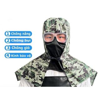 Khẩu Trang Chống Nắng-Mũ Chống Nắng Kèm Khẩu Trang Họa Tiết Thời Trang Mùa Hè Màu Xanh,Chống Sương Mù Chất Lượng Cao Cấp(01)