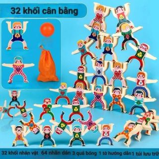 Đồ chơi cho bé bộ xếp hình 32 khối cân bằng rèn luyện sự tập trung - Đồ chơi giáo dục - Đồ chơi cho trẻ NS Kids(01)