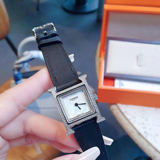 ĐỒNG HỒ NỮ CAO CẤP HEMES DÂY DA MẶT VIỀN ĐÁ NEW 5