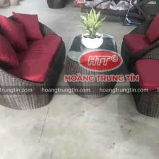 Sofa trứng nhựa giả mây sofa mây nhựa Sài Gòn Hoàng Trung Tín sofa sân vườn giá sỉ