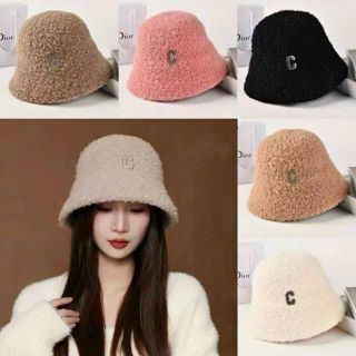 MŨ BUCKET LÔNG THỎ CHỮ C SIÊU XINH (03)