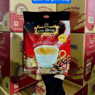 Cà phê hoà tan king coffee 3 in 1 túi 45 gói x16gr - 736gr giá sỉ giá bán buôn giá sỉ