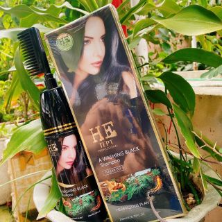 LƯỢC NHUỘM TÓC THÔNG MINH MÀU ĐEN PHỦ BẠC 100% HE TEP1 200 ML