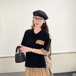 Set Áo Phối Bbr Mix Chân Váy Ngắn Xếp Ly Kèm Gấu Siêu Hot Chất Liệu Cotton Cao Cấp - V041