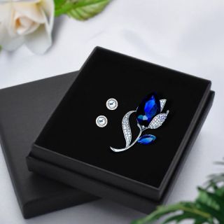Ghim Cài Áo Hình Hoa Tulip Đính Pha Lê Lớn lấp lánh sang trọng dành cho nam nữ-7cm