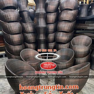 Bàn ghế trứng cafe giá rẻ ghế trứng dây dẹp màu đồng