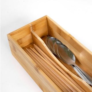 HỘP ĐỰNG ĐŨA MUỖNG CÓ NẮP ĐẬY BẰNG GỖ TRE TỰ NHIÊN DÀNH CHO QUÁN ĂN GIA ĐÌNH - SẠCH SẼ SANG TRỌNG BỀN BỈ - THƯƠNG HIỆU BESOL