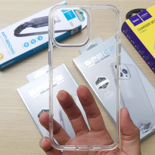 Ốp Lưng Lưng Cứng Viền Dẻo IPhone Trong Suốt SPACE Chống Ố - Chống Va Đập - IPhone 7P - 15 Pro Max