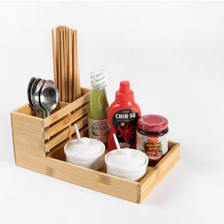 ỐNG ĐŨA MUỖNG KHAY GIA VỊ ĐA NĂNG BẰNG GỖ TRE TỰ NHIÊN DÀNH CHO QUÁN ĂN GIA ĐÌNH - SẠCH SẼ SANG TRỌNG BỀN BỈ - THƯƠNG HIỆU BESOL