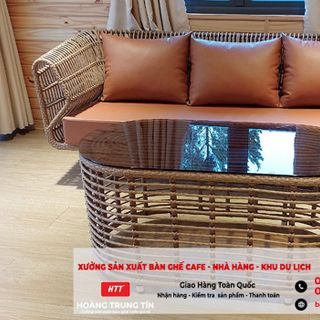 Sofa mây nhựa ngoài trời sofa thư giãn sofa nhựa giả mây sofa nhựa giả mây chuyên dụng ngoài trời giá sỉ