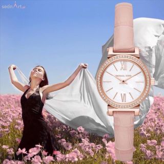 ĐỒNG HỒ NỮ CAO CẤP M KORS DÂY DA HỒNG MẶT NHỎ SIÊU XINH 5