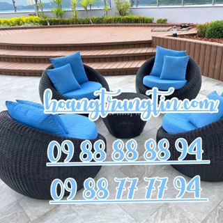 Bộ sofa nhựa giả mây sân thượng cao cấp giá rẻ bàn ghế trứng tròn cao cấp giá rẻ tại xưởng sản xuất giá sỉ