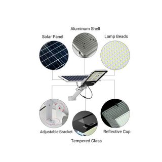 Đèn Đường Năng Lượng Mặt Trời 6 Mắt, Điều Chỉnh Độ Sáng, Tự Động Tắt, Kèm Remote - Bảo Hành 3 Năm